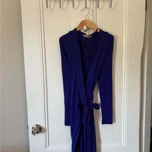 Banana Republic indigo jersey wrap dress